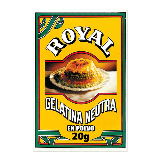 Royal Gelatina Neutra, Preparado en Polvo, Pack 2 x 10 - 20 g