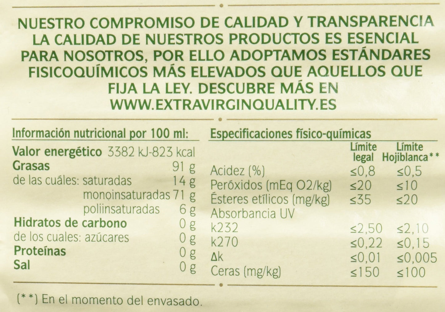 Hojiblanca, Aceite de oliva (Virgen extra) - 5l.