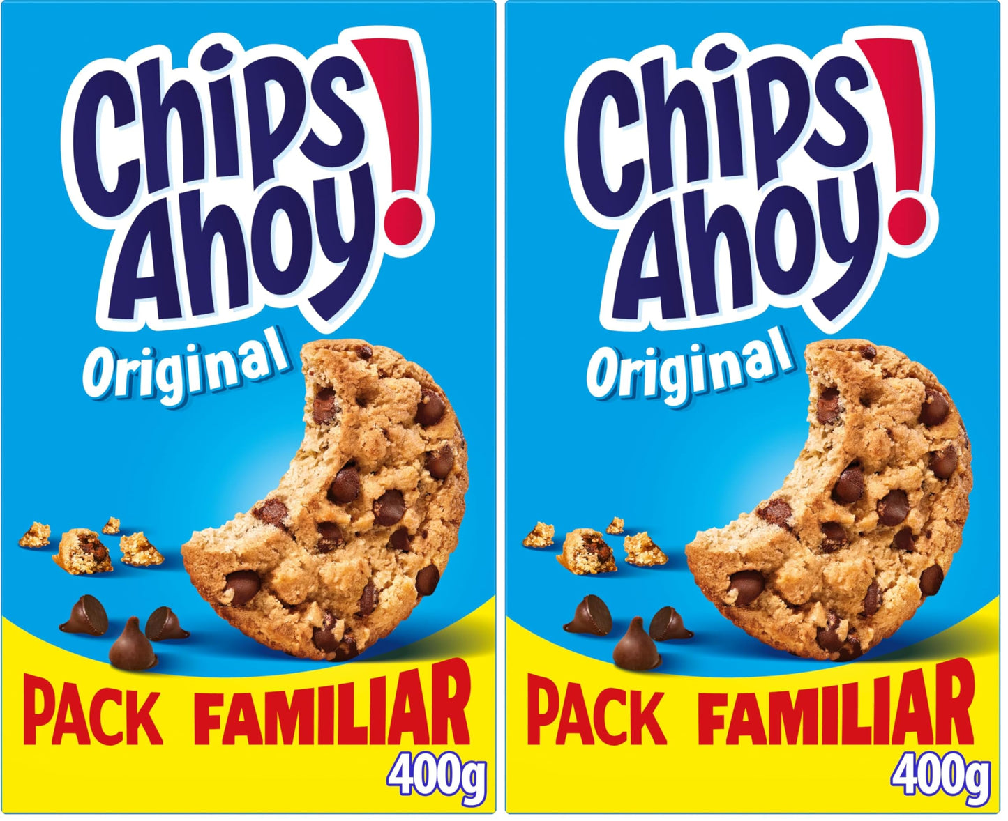 Chips Ahoy Original Galletas con Pepitas de Chocolate, Pack Familiar 400g (Paquete de 2)