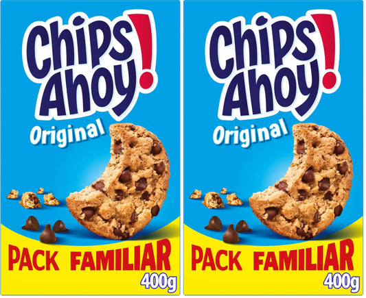 Chips Ahoy Original Galletas con Pepitas de Chocolate, Pack Familiar 400g (Paquete de 2)