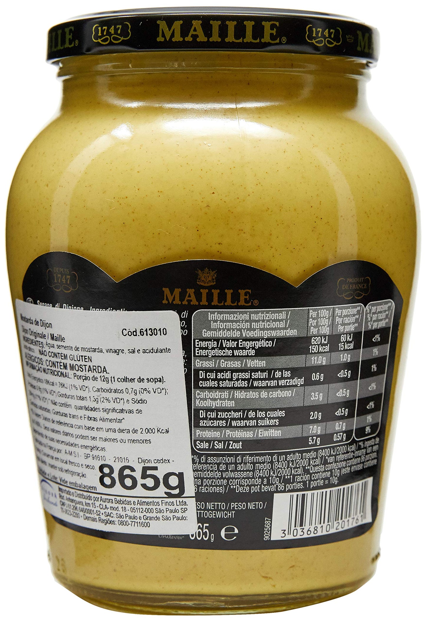 Mostaza Maille dijon 825gr