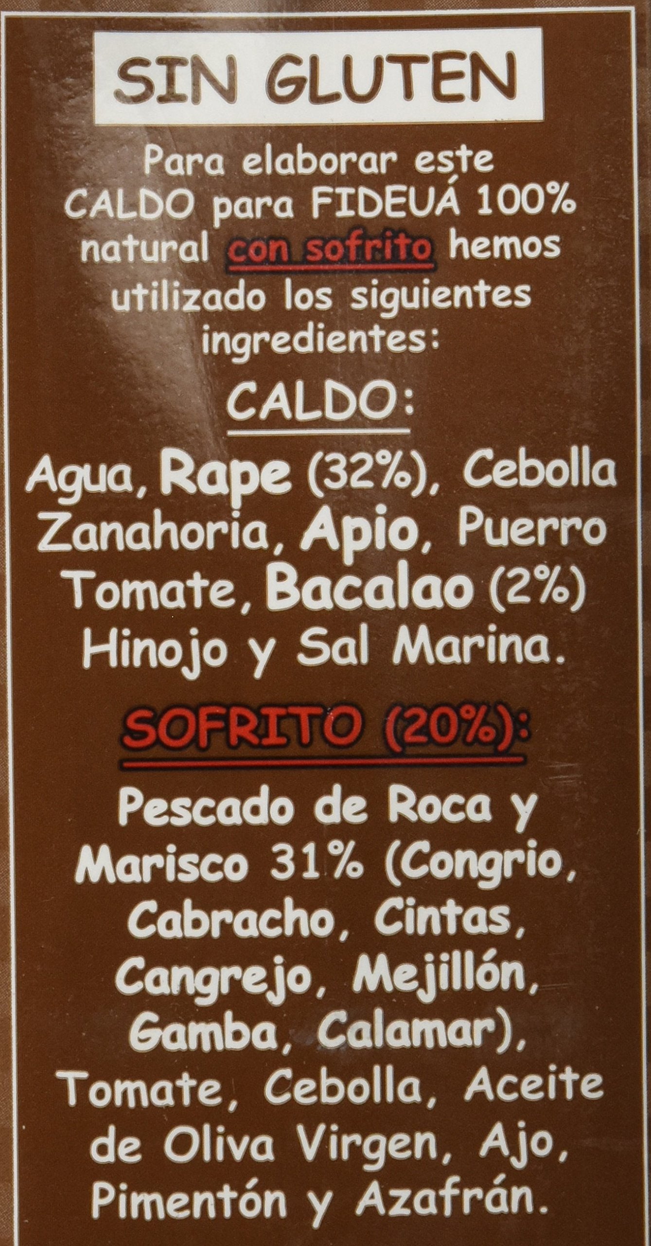 ANETO Caldo para Fideuá de Pescado y Marisco 1L