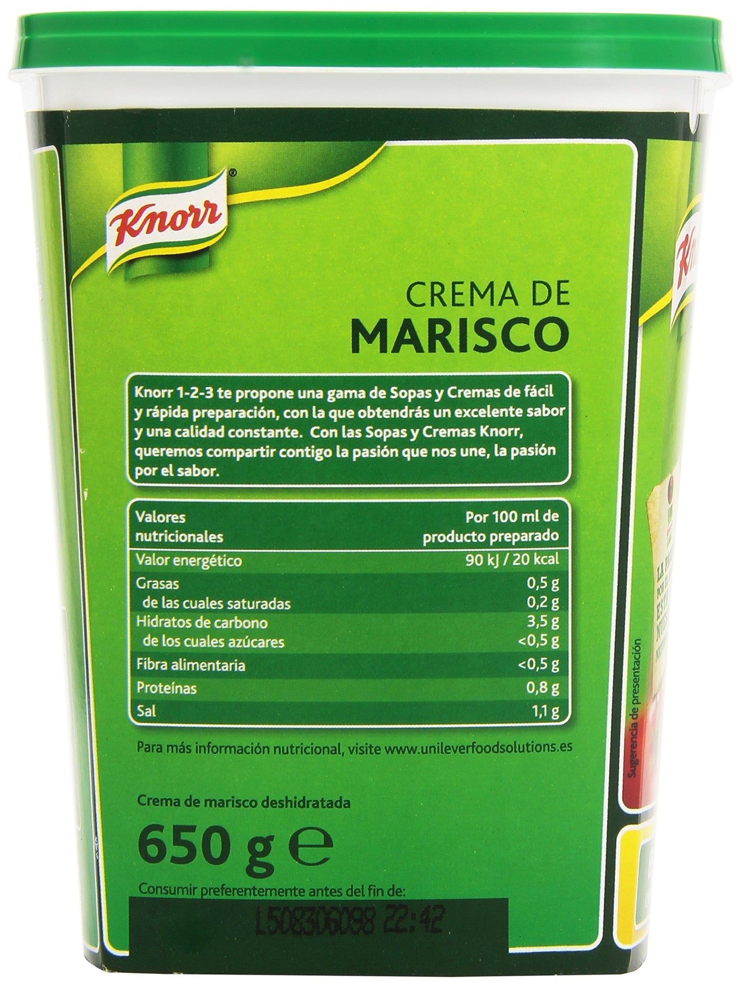 Knorr - Crema de Marisco - 650 g