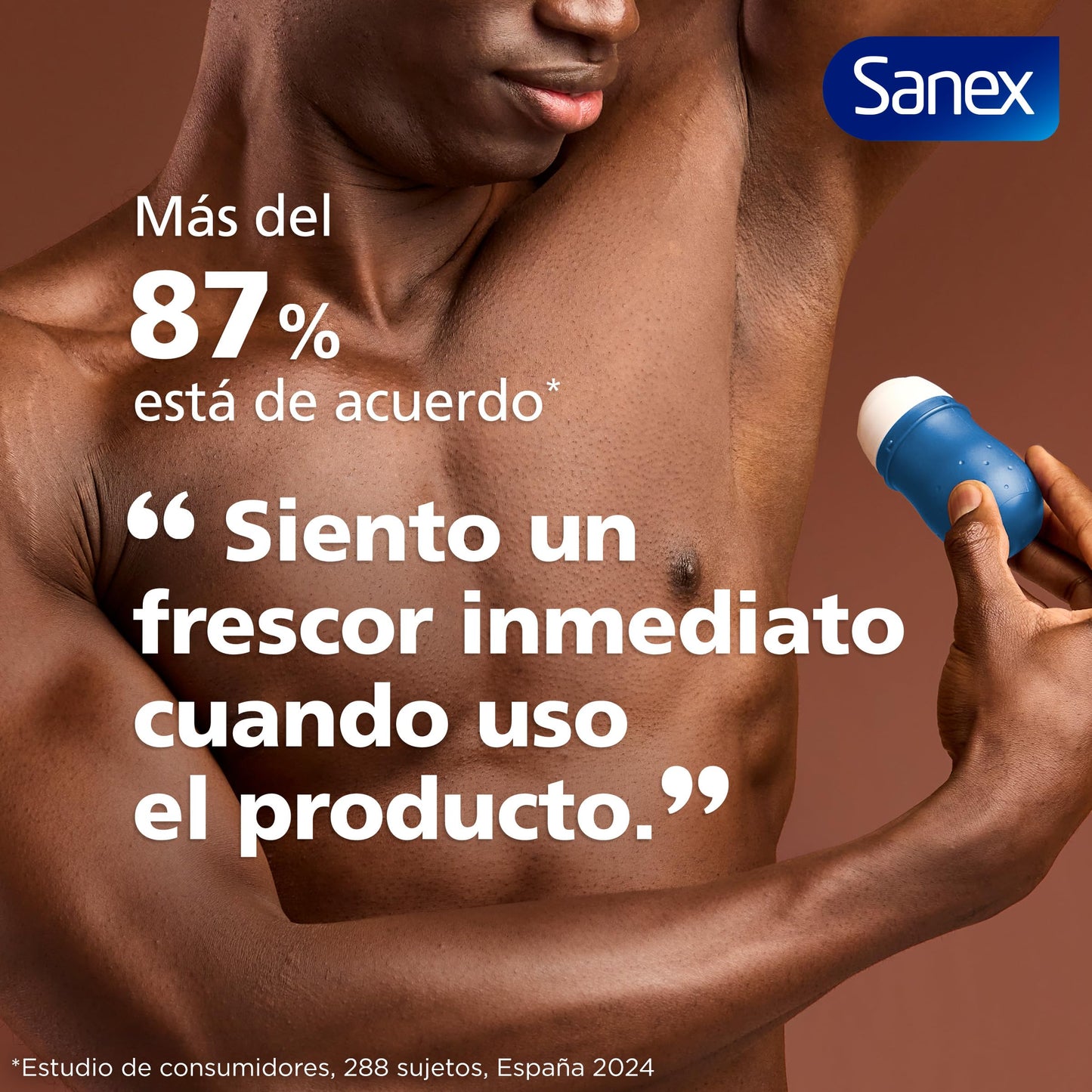 Sanex Dermo+ Extra Control Desodorante Antitranspirante Roll-On 72 Horas (50ml) – protección efectiva contra el sudor y el mal olor – dermatológicamente testado– contiene 0% alcohol*