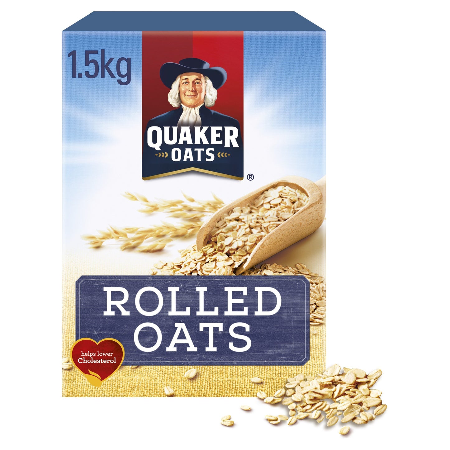 Quaker Avena Rolled Oats 1,5 kg | Copos de Avena 100% integral 1,5 kg