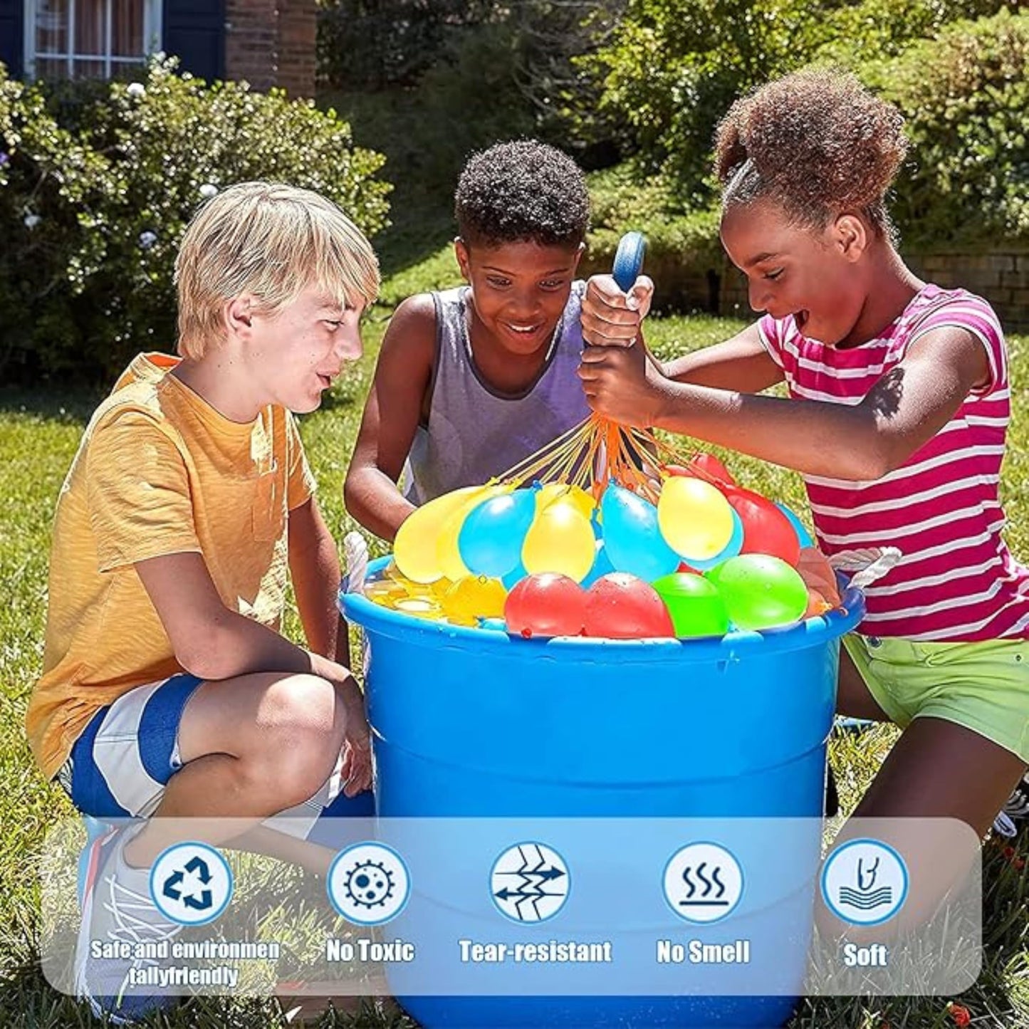 Globos de Agua 660 Pcs con Cierre Automático – Llenado Rápido en 10s | Globos de Colores para Juegos de Agua Niños | Fiestas Verano, Jardín, Playa, Piscina (6 Packs x con 110 Globos)