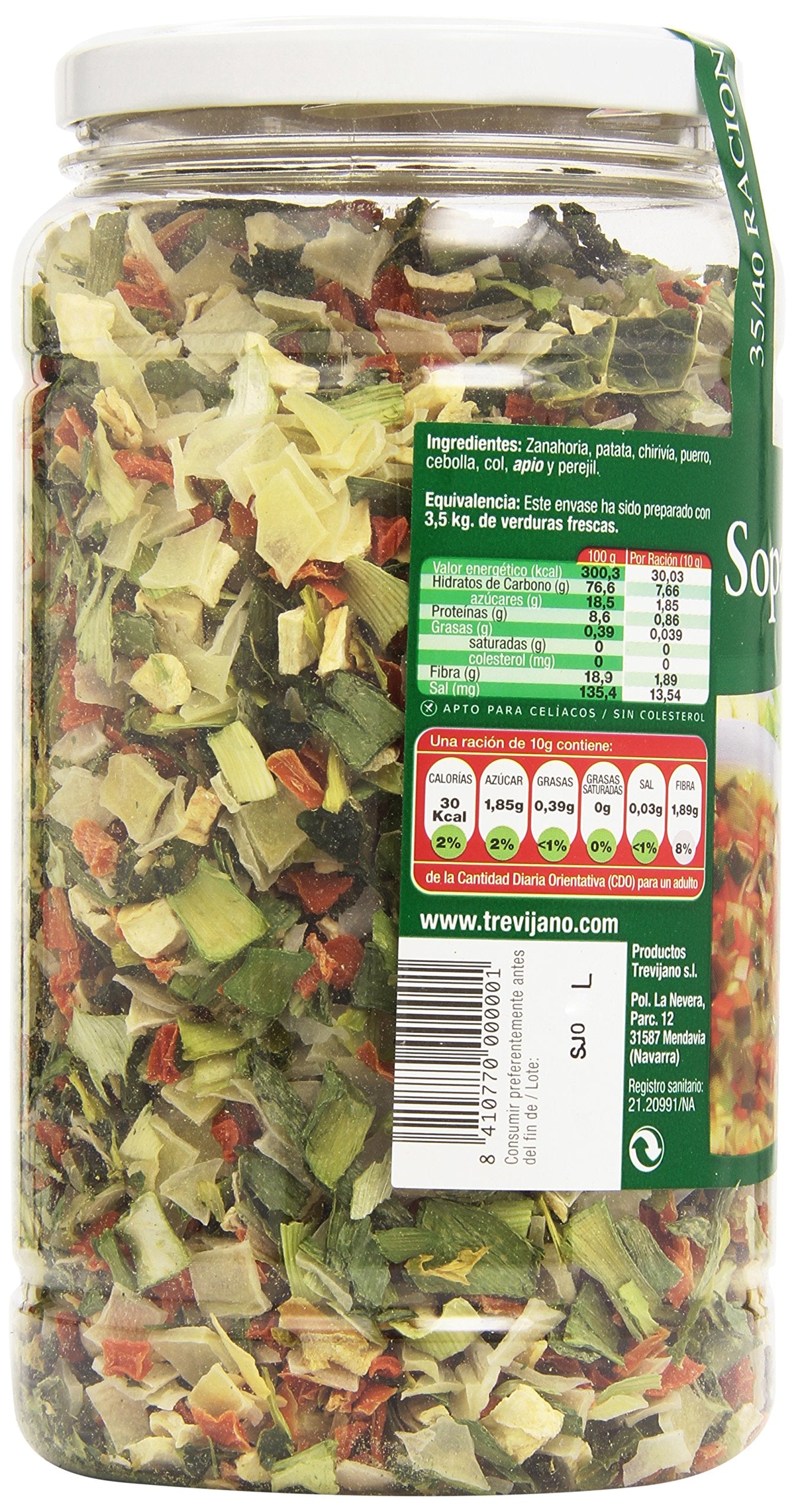 Trevijano - Sopa Juliana de verduras deshidratas - 100% natural - 350 g