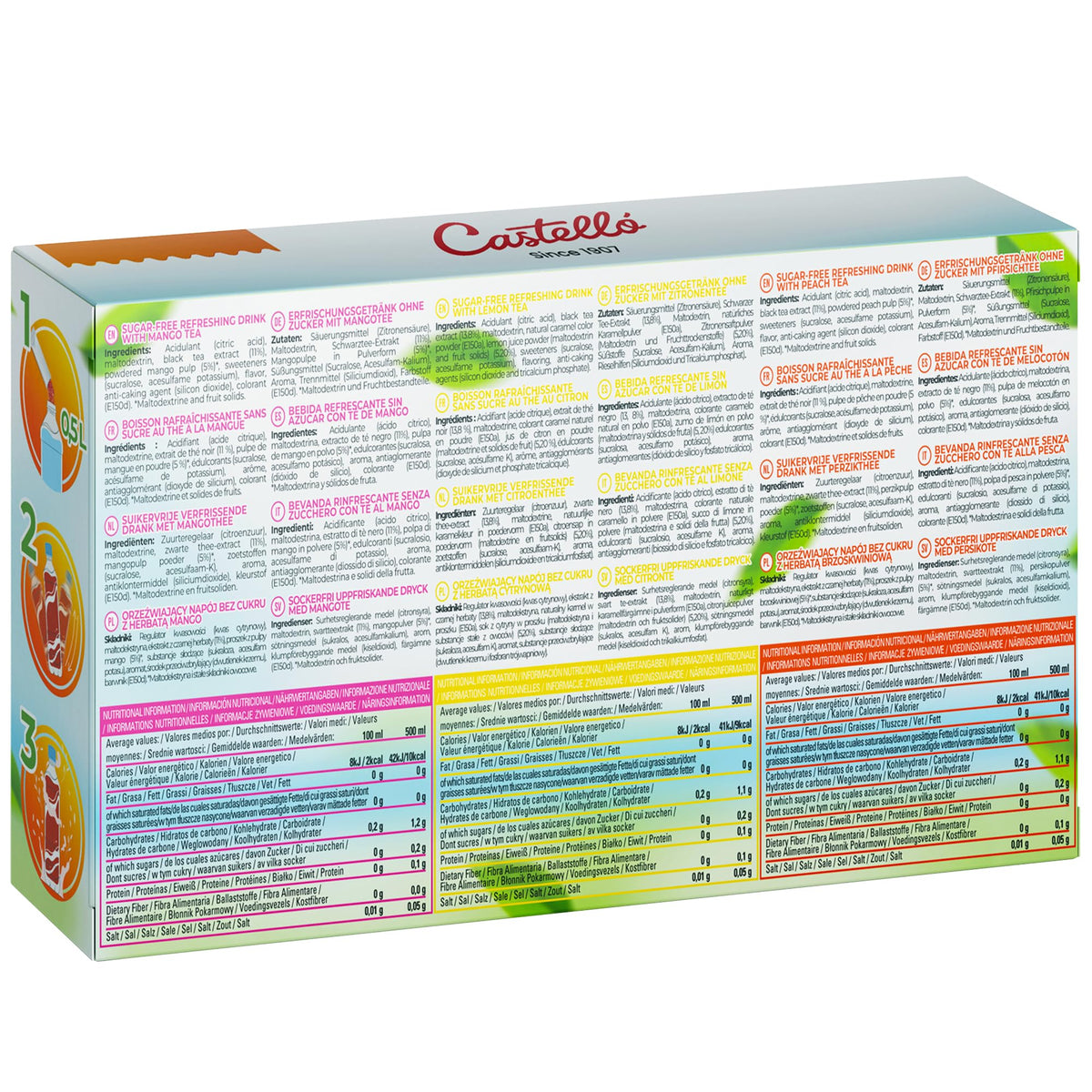 Castello since 1907 Té Frío Zero Instantáneo Multipack 3 Sabores