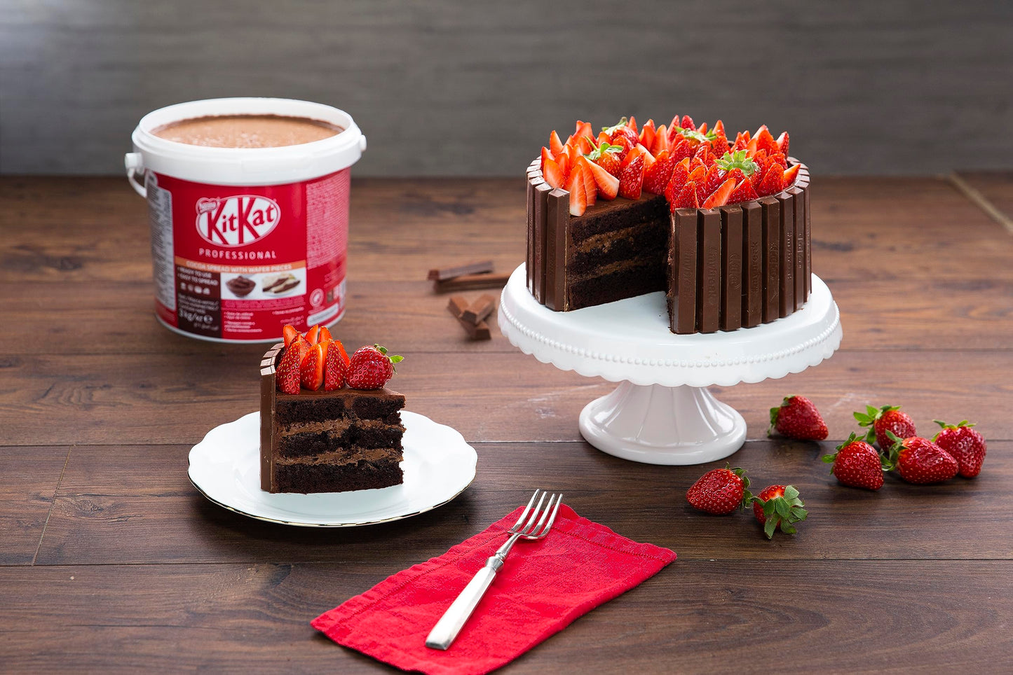 KITKAT Chocolate Untable con Trocitos de Galleta, cubo 3kg