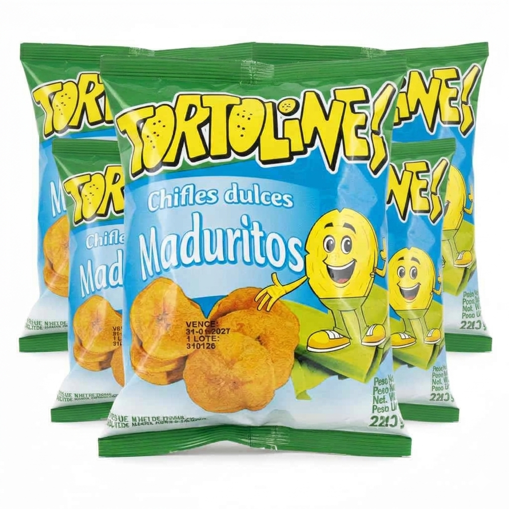 Chifles de Plátano Dulce- Maduritos - Snack Crujiente Natural - pack de 5 Unidades - 100 gramos - Goya, Tortolines, Sin Sal Añadida - NEXU